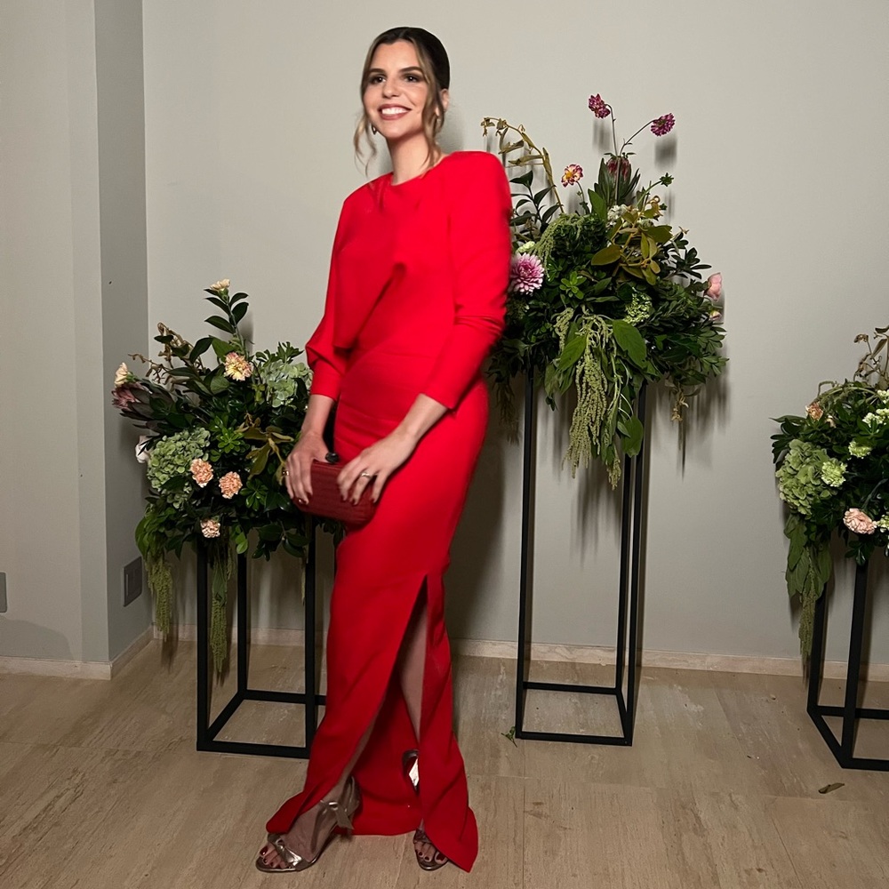 Roland Mouret draped crepe gown size 10 UK